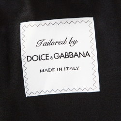 مملوكة مسبقًا Dolce & Gabbana Black Wool Three Piece Tailcoat Suit XL