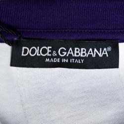 مملوكة مسبقًا Dolce & Gabbana White Print Cotton Super Pig T Shirt IT 48