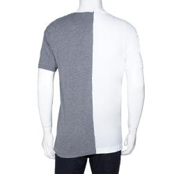 مملوكة مسبقًا تي شيرت دولتشي أند غابانا جيرسيه قطن مطبوع لونين مقاس إيطالي 46