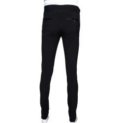 Pre Owned Dolce & Gabbana Black Stretch Silk and Wool Blend Waistband Tailored Trousers IT 44