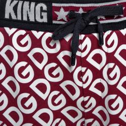 Pre Owned بنطلون رياضي دولتشي أند غابانا قطن طباعة دي جي مانيا متعدد الألوان IT 48