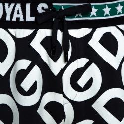 مملوكة مسبقًا بنطلون رياضي دولتشي أند غابانا جيرسيه قطن مطبوع دي جي مانيا متعدد الألوان مقاس إيطالي 46