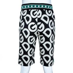 مملوكة مسبقًا بنطلون رياضي دولتشي أند غابانا جيرسيه قطن مطبوع دي جي مانيا متعدد الألوان مقاس إيطالي 46