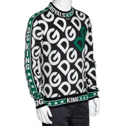 Pre Owned سويتشيرت دولتشي أند غابانا رقبة مستديرة جيرسي قطن طباعة مانيا دي جي متعدد الألوان  IT 44