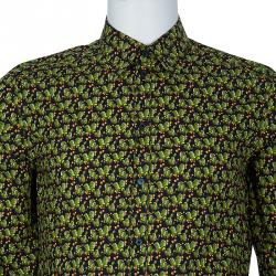 Pre Owned قميص دولتشي أند غابانا كاكتاس أخضر رجالي L