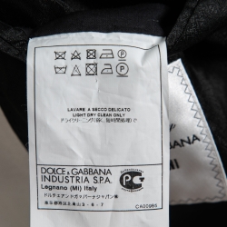 مملوكة مسبقًا Dolce & Gabbana Black Crepe Single-Breasted Martini Blazer M