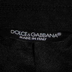 مملوكة مسبقًا Dolce & Gabbana Black Crepe Single-Breasted Martini Blazer M