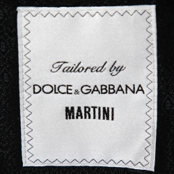 مملوكة مسبقًا Dolce & Gabbana Black Crepe Single-Breasted Martini Blazer M