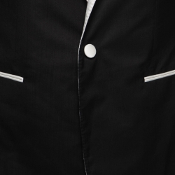 مملوكة مسبقًا Dolce & Gabbana Black Crepe Single-Breasted Martini Blazer M