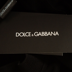 Pre Owned Dolce & Gabbana Black Logo Applique Cotton Short Sleeve Polo T-Shirt XXXL