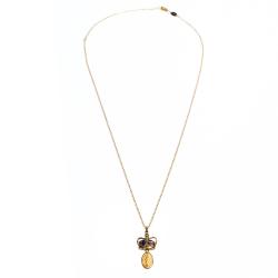 Dolce & Gabbana King Multi Gemstones 18k Yellow Gold Pendant Necklace