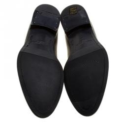 Dolce and Gabbana Black Leather Sicilia Stitch Detail Oxfords Size 44