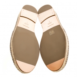 Pre Owned Dolce & Gabbana Brown Braided Leather Espadrilles Size 42