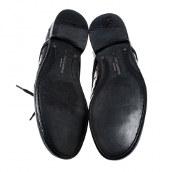 Dolce and Gabbana Burgundy Perforated Derby Size 42