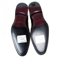 Pre Owned Dolce and Gabbana Black Patent Leather Derby Size 43