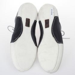 مملوكة مسبقًا Dolce and Gabbana Panarea Crackled Calfskin Sneakers Size 44.5