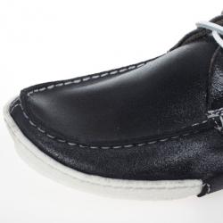 مملوكة مسبقًا Dolce and Gabbana Panarea Crackled Calfskin Sneakers Size 44.5