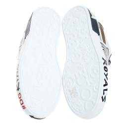 Pre Owned حذاء رياضي دولتشي أند غابانا 10 رويال بورتوفينو جلد أزرق / أبيض مقاس 41