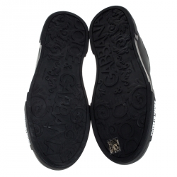 Pre Owned Dolce and Gabbana Black Leather Low Top Sneakers Size 46