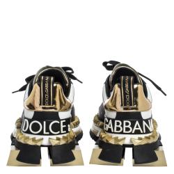 Pre Owned Dolce & Gabbana Multicolor Leather Super King Platform Sneakers Size 40