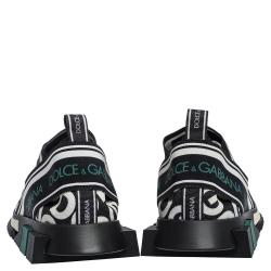 مملوكة مسبقًا Dolce & Gabbana Multicolor DG Mania Print Stretch Knit Slip On Sneakers Size 46