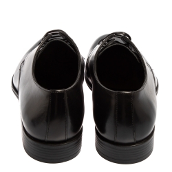 مملوكة مسبقًا Dolce & Gabbana Black Leather Lace Up Derby Size 42
