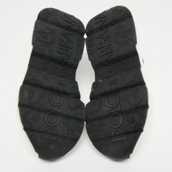 Pre Owned Dolce & Gabbana Black/White Leather Daymaster Sneakers Size 41.5