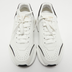Pre Owned Dolce & Gabbana Black/White Leather Daymaster Sneakers Size 41.5