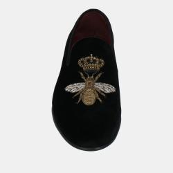 Pre Owned Dolce & Gabbana Velvet Smoking Slippers 40