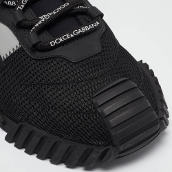 Dolce & Gabbana Black Mesh and Neoprene NS1 Sneakers Size 42