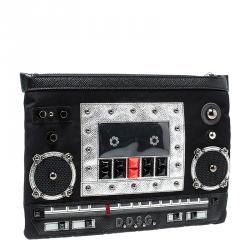 مملوكة مسبقًا حقيبة يد صغيرة دولتشي أند غابانا راديو نايلون سوداء