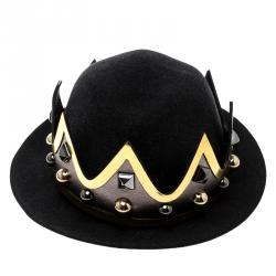 Dolce and Gabbana Grey Wool Crown Base Fedora Hat Size 57
