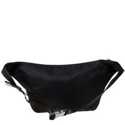 Dolce and Gabbana Black Nylon and Leather Belt Bag