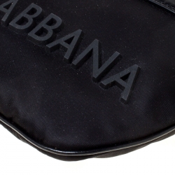 Dolce and Gabbana Black Nylon and Leather Belt Bag