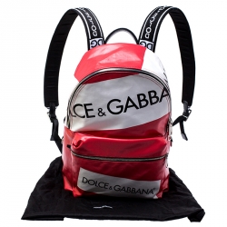 Dolce and Gabbana Multicolor Coated Canvas Vulcano Tape Backpack