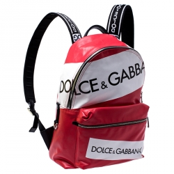 Dolce and Gabbana Multicolor Coated Canvas Vulcano Tape Backpack