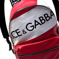 Dolce and Gabbana Multicolor Coated Canvas Vulcano Tape Backpack