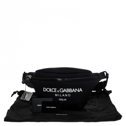 Pre Owned Dolce and Gabbana Black Neoprene Fabric Palermo Tecnico Crossbody Bag