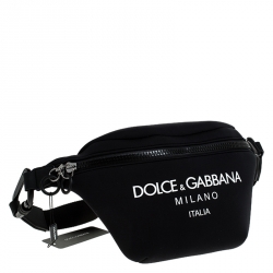 Pre Owned Dolce and Gabbana Black Neoprene Fabric Palermo Tecnico Crossbody Bag