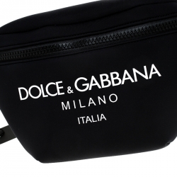 Pre Owned Dolce and Gabbana Black Neoprene Fabric Palermo Tecnico Crossbody Bag