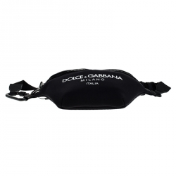 Pre Owned Dolce and Gabbana Black Neoprene Fabric Palermo Tecnico Crossbody Bag