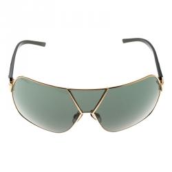 Dolce and Gabbana Black/Gold DG 2006 Oversized Sunglasses 