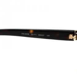 Dolce and Gabbana Black/Gold DG 2006 Oversized Sunglasses 