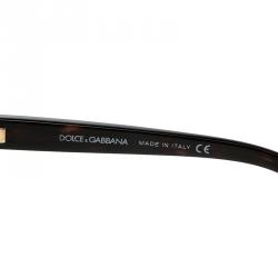 Dolce and Gabbana Black/Gold DG 2006 Oversized Sunglasses 