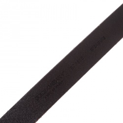 Pre Owned Dolce and Gabbana Brown Leather Logo Plaque Belt 100cm