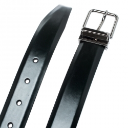 Pre Owned حزام دولتشي آند غابانا جلد أسود 115 سم