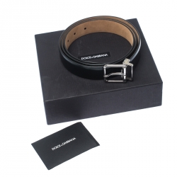 Pre Owned  حزام دولتشي أند غابانا جلد اخضر داكن 115 سم