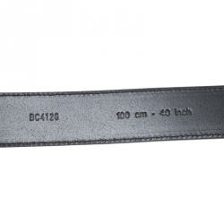 Pre Owned حزام دولتشي أند غابانا إبزيم شعار الماركة جلد أسود 100 سم