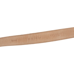 Pre Owned Dolce & Gabbana White Grained Leather Logo Plaque Belt 100CM