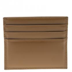 Dolce and Gabbana Brown Leather Card Holder